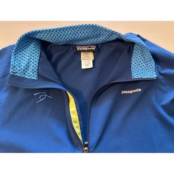 Patagonia Men Lightweight Blue Full-Zip Windbreaker Size L - Picture 3 of 8